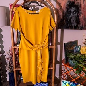 AISIZE Women's 50s Vintage Ruffle Peplum Cocktail Pencil Knee Dress